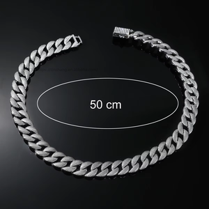 16Mm Strip Hip Hop <b>Cuban</b> Necklace Necklace Accessories Tanjing Fashion Lijing Necklace - Product Image 4