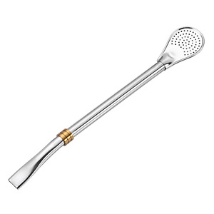 Nuovo Design Argentine 304 acciaio inox perline paglia cucchiaio per il caffè latte tè Yerba Bombilla per gli omaggi - Product Image 1