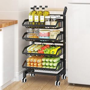 Carrito <span class=keywords><strong>de</strong></span> Cocina <span class=keywords><strong>de</strong></span> 4 Niveles <span class=keywords><strong>con</strong></span> <span class=keywords><strong>Ruedas</strong></span>, Versátil, Ajustable, <span class=keywords><strong>de</strong></span> Metal, para Almacenamiento <span class=keywords><strong>de</strong></span> Frutas, Verduras y Alimentos - Product Image 2