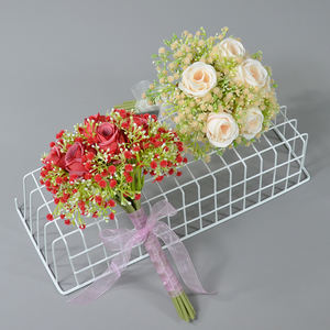 Roses artificielles top vente <span class=keywords><strong>en</strong></span> gros <span class=keywords><strong>bouquet</strong></span> <span class=keywords><strong>de</strong></span> fleurs <span class=keywords><strong>de</strong></span> <span class=keywords><strong>mariée</strong></span> <span class=keywords><strong>en</strong></span> soie pour mariage rose et haleine <span class=keywords><strong>de</strong></span> bébé - Product Image 5