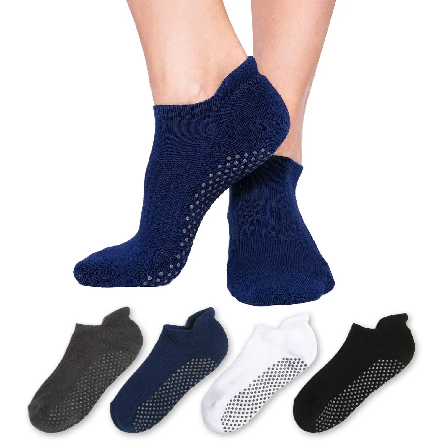 Non Slip Anti Skid Grip Yoga Pilates Barre Fitness Hospital Home Slipper Socks for Women