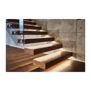 Ace Classic Floating Stair Newest Design Stairs Railing Straight Staircase