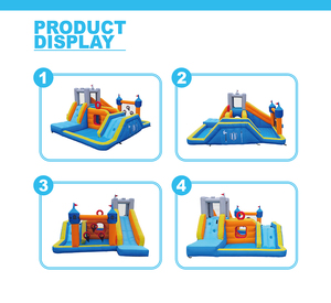 Maison gonflable avec obstacles gonflables: escalade des collines, des tunnels, des zones de saut, des parois rocheuses et des toboggans - Product Image 3