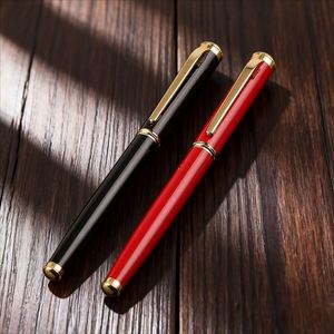 High-quality Black and Red Business Metal Fountain <b>Pen</b> with logo Luxury Writing Diameter 0.5mm Custom <b>Pen</b> for Corporate Gifts - Product Image 1