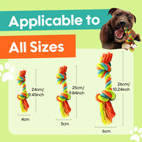 Juguete Masticable para Perros de Cuerda de Algodón Clásico y Colorido - Alivio Interactivo del Aburrimiento y Limpieza Dental - Venta al por Mayor de Fábrica