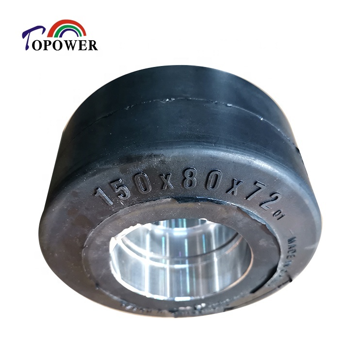 Chinese Manufacturer High Loader Press on Solid Tire 150x80x72 Trailer Tyre