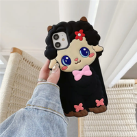 Coque arrière 3D en silicone pour téléphone portable, pour fille Iphone 6 7 8 Plus X XS XR 11 12 13 14 15 Pro MAX