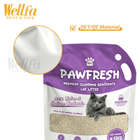 Pochette Doypack personnalisée de haute qualité en PET, BOPP, aluminium ou nylon avec bec verseur, fenêtre transparente et poignée pour litière pour chat – Vente chaude