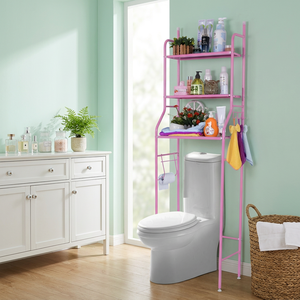 Étagère <span class=keywords><strong>de</strong></span> rangement autoportante à 3 niveaux pour <span class=keywords><strong>salle</strong></span> <span class=keywords><strong>de</strong></span> <span class=keywords><strong>bain</strong></span>, gain <span class=keywords><strong>de</strong></span> place, à placer au-dessus des toilettes compactes, idéale pour les locations - Product Image 1