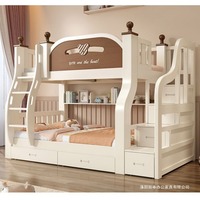 Lits superposés en bois massif, écologiques, durables et minimalistes pour enfants, à double étage, épaissis, pour une utilisation en chambre à coucher