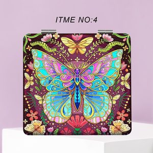 <span class=keywords><strong>กระจก</strong></span>พกพาแบบพับได้ทรงสี่เหลี่ยมพร้อมลายดอกไม้และผีเสื้อสไตล์โบฮีเมียน <span class=keywords><strong>กระจก</strong></span>แต่งหน้าและเติมแต่งลุคแบบพกพาสำหรับสาวๆ - Product Image 6