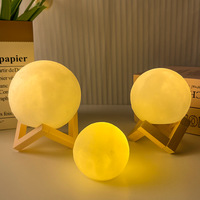 Lampe de chevet lune, veilleuse décorative, lampe planète, veilleuse en forme de lune
