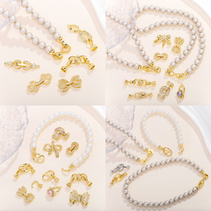 ตัวล็อคสร้อยคอทองแดงชุบทองรูปทรงผสมสำหรับทำเครื่องประดับ DIY - Product Image 2