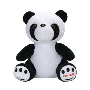 Peluche personalizzato con logo a forma di <span class=keywords><strong>panda</strong></span>, morbido, bianco e <span class=keywords><strong>nero</strong></span>, con zampa stampata, per souvenir promozionali. - Product Image 1