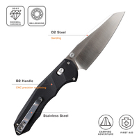Couteau pliant personnalisé en acier D2 avec manche G10, outil EDC pour commande en gros, couteau de camping et de survie en plein air
