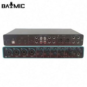 อินเทอร์เฟซเสียง USB สำหรับคอมพิวเตอร์ 4 เข้า 4 ออก การ์ดเสียง 96khz 24bit สำหรับการบันทึกเสียงระดับมืออาชีพในสตูดิโอ - Product Image 5