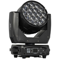 Barre de lumière LED RGBW 15W à 19 têtes mobiles réglables pour scène, éclairage changeant de couleur pour mariages et spectacles