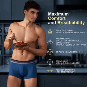 Ropa Interior Masculina Personalizada <span class=keywords><strong>de</strong></span> Fábrica HAGO, Varios Colores, Logotipo Personalizado, Calzoncillos Clásicos Cómodos <span class=keywords><strong>de</strong></span> Algodón <span class=keywords><strong>con</strong></span> Diseño <span class=keywords><strong>de</strong></span> Trompa <span class=keywords><strong>de</strong></span> <span class=keywords><strong>Elefante</strong></span> para Hombre - Product Image 6