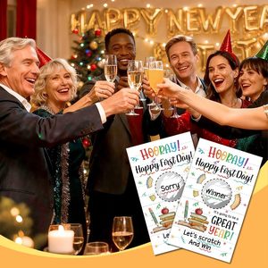 Tarjeta Rasca y Gana Personalizable para un Año Nuevo Dulce, Juego <span class=keywords><strong>de</strong></span> Rasca y Gana <span class=keywords><strong>de</strong></span> Nochevieja para Reuniones <span class=keywords><strong>de</strong></span> Amigos - Product Image 6