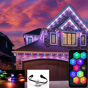 أضواء ليد ذكية من MisRabbit لعيد الميلاد مع تطبيق مصابيح مسار ألمنيوم - Product Image 5