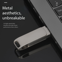 Nouvelle clé USB 3.2 en métal, cadeaux pour téléphones mobiles, 64 Go-2 To