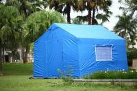 Camping Cube 6.4 Yaz Kamuflajı/Arazi Oyunu İçin Dönüştürülebilir 10' Düz Bacaklı Tente Çadırı Kraliyet Mavisi Tek Katmanlı 2000-3000mm