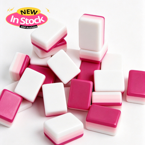 <span class=keywords><strong>Ensemble</strong></span> de Mahjong américain de luxe <span class=keywords><strong>rose</strong></span> vif à 4 couches, 160 tuiles de Mahjong, design moderne, matériau acrylique durable pour les jeux d'échecs - Product Image 1