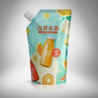 Pochette alimentaire Doypack transparente avec bec verseur 100ml-300ml, réutilisable, anti-humidité et anti-odeur pour jus et eau
