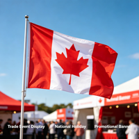 Drapeau national du Canada 3x5 pieds, drapeau en polyester imperméable résistant aux UV et à la décoloration, bannière feuille d'érable, drapeau canadien personnalisé, approvisionnement en gros
