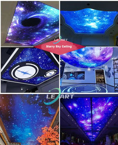 Plafon Plastik PVC Lentur Transparan Motif Langit Berbintang UV Modern LeArt - Product Image 2