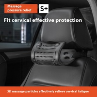 Nouveau coussin de soutien du cou de siège de voiture en forme de C EVA oreiller de Traction de tête de voiture avec oreillers de fonction de Massage du cou oreiller de Massage de voiture