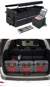 Kotak Organizer bagasi mobil untuk SUV, kotak pengatur penyimpanan kargo kuat kapasitas besar dapat diperluas