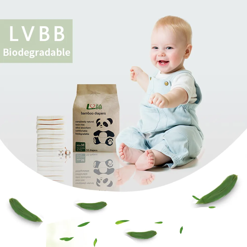 Eco-friendly biodegradable A grade quality mother's first choice bamboo organic disposable baby diapers