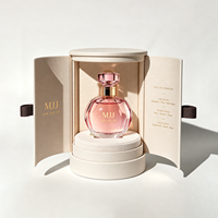 Boîte à parfum ronde de luxe avec logo personnalisé, double porte, emballage cylindrique pour parfum, boîte cadeau en carton rigide avec insert en velours
