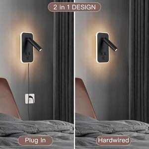 Home Office Bedroom Eye Protection Adjustable LED <b>Wall</b> <b>Light</b> <b>with</b> Modern Design Surface Mounted for Bed Side Reading - Product Image 4