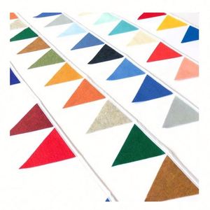 Guirlande de fanions rectangulaires en feutre personnalisée pour fête d'anniversaire, nom personnalisé, 14x21cm, couleur personnalisée, style festif, décoration de chambre - Product Image 4