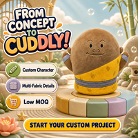 Peluche personnalisée Moine Bouddhiste Zen en coton écologique, poupée en peluche douce, personnage en tissu multi-matières, cadeau, faible MOQ