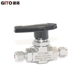 Válvula de Bola Neumática de Acero Inoxidable de Alta Presión 6000PSI con Cuerpo Forjado BV y Diseño de Paso Directo para Gas 316L - Product Image 3