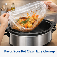 Sacs de cuisson pour four Prettyseal (PA/Nylon) Durables, résistants aux perforations, de qualité alimentaire pour la cuisson multiple et les pizzas