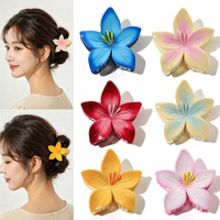 1 ud. Pinzas de Pelo Vintage Coloridas con Diseño de Flor y Huevo para Mujer, Horquillas de Pelo de Tiburón para Vacaciones en la Playa, Accesorios de Pelo, Joyería