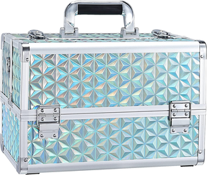 HQ Mixed Proc Discount Professional Laser <b>Makeup</b> Train Case Organizer Travel <b>Makeup</b> <b>Suitcase</b> Gifts <b>Makeup</b> Organizer Box - Product Image 3