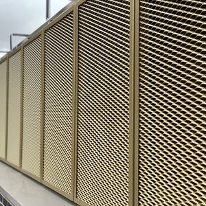 Metal Diamond Price Netting Style Fachada estampada Hormigón Aluminio Malla metálica expandida Malla <span class=keywords><strong>de</strong></span> alambre <span class=keywords><strong>de</strong></span> aluminio - Product Image 2