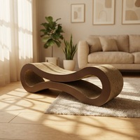 Griffoir pour chat de luxe moderne et classique en carton ondulé, design minimaliste écologique, extra large et résistant à l'usure