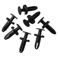 Clips de fixation en plastique noir à pression pour voiture, attaches universelles pour garnitures de carrosserie, rivets pour pare-chocs, ailes et panneaux intérieurs