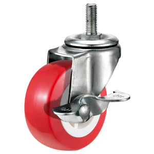 1.5 ''2'' 2.5 ''3'' Light Duty Placa Superior Giratória PVC Roda Vermelha Rodízio <span class=keywords><strong>Industrial</strong></span> Pequeno - Product Image 5