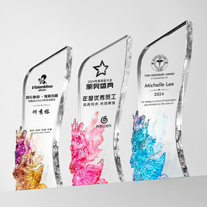 Crystal Phoenix <b>Trophy</b> Laser <b>Engraved</b> Uv Printing Awards Business Gifts Durable Annual Meeting Outstanding Employee - Product Image 3