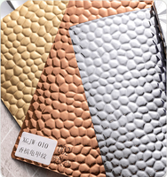 GYC GP3574 Film plastique gaufré effet écaille de tortue, faux métallique, texture 3D effet vague d'eau, antistatique, imperméable, autocollant mural