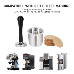 1 ensemble de dosettes de café capsules réutilisables en acier inoxydable compatibles avec les machines Ily X1 X7 X7.1 X9 Y1.1 Y3 Y3.2 Y5 Y9 - Product Image 4