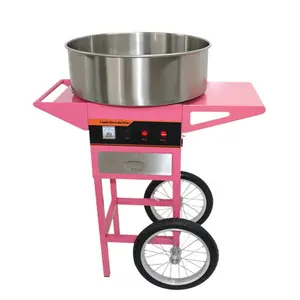 Commercial Automatic Sugar Candy Floss Cotton Candy Making Machine Vending Cart