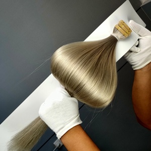 ผมต่อแบบเทป ยี่ห้อ Luxury European Remy แท้ 100% เกรดเวอร์จิ้น  แบบ Double Drawn เนื้อผมนุ่มสลวย ตรงธรรมชาติ  แบบลอนตรง - Product Image 3